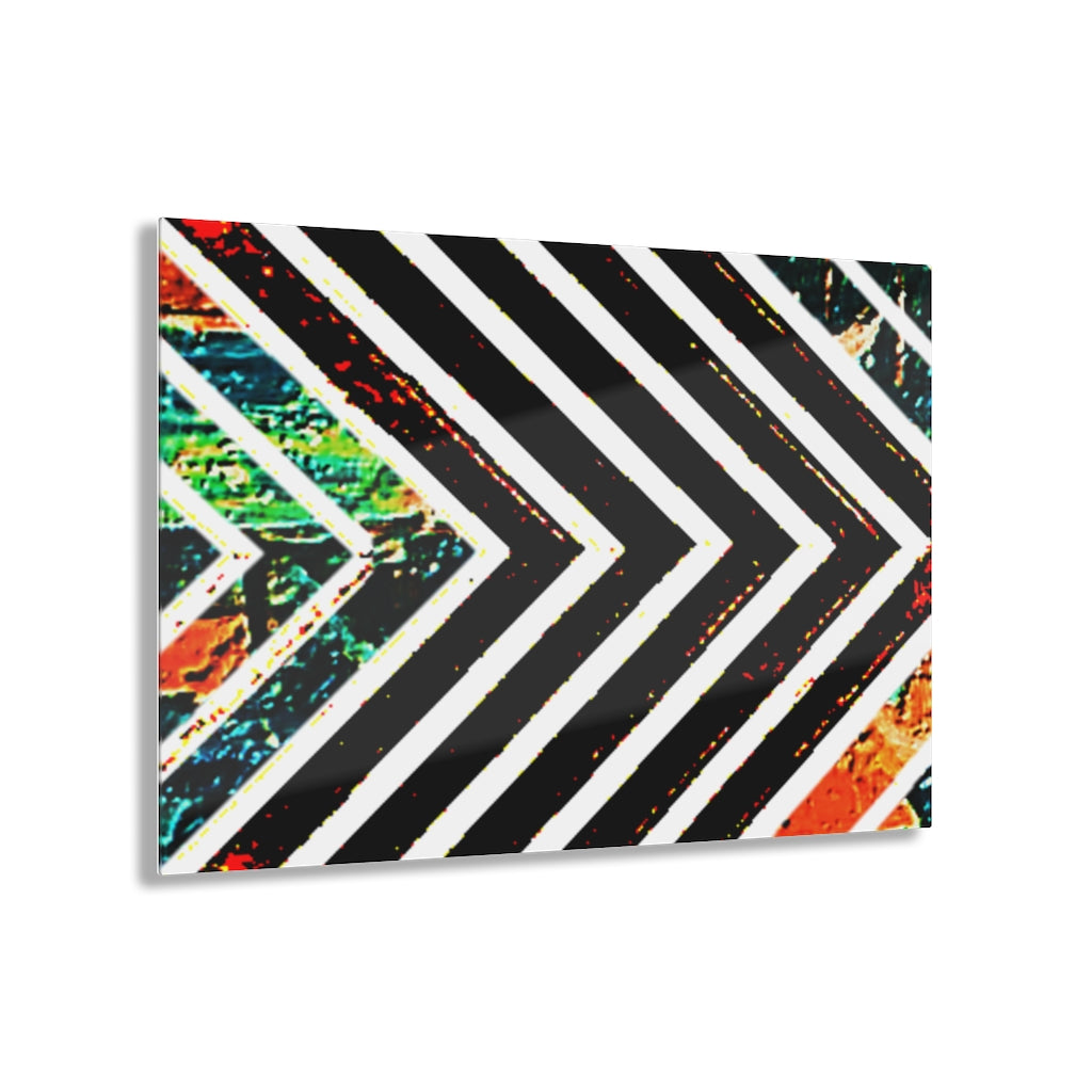 Multi-Colored Striped Acrylic Prints