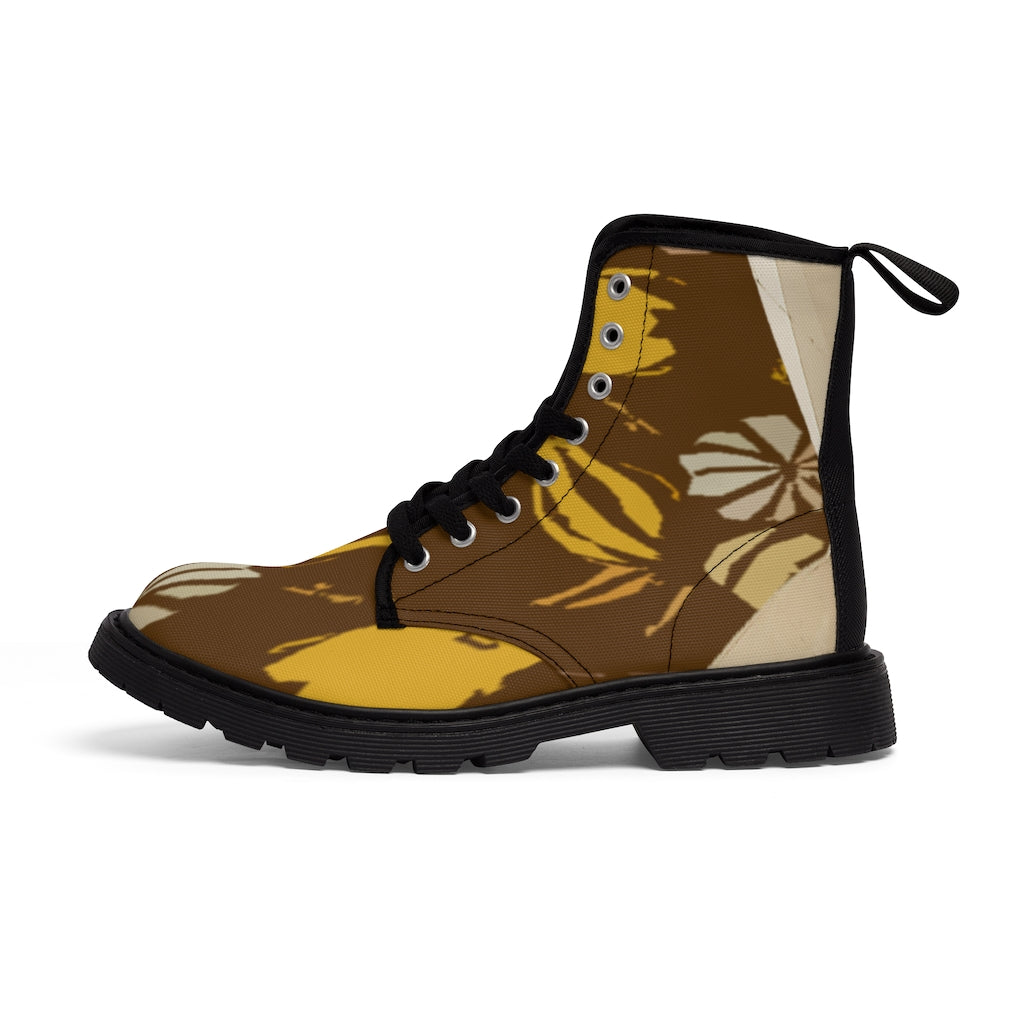 Brown Men's Canvas Boots