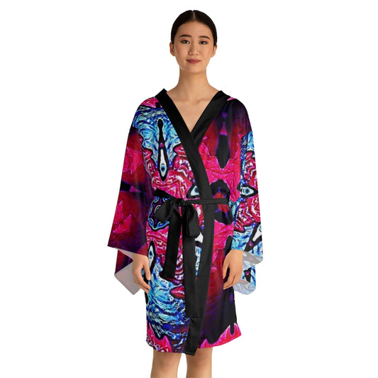 Multi-Colored Long Sleeve Kimono Robe