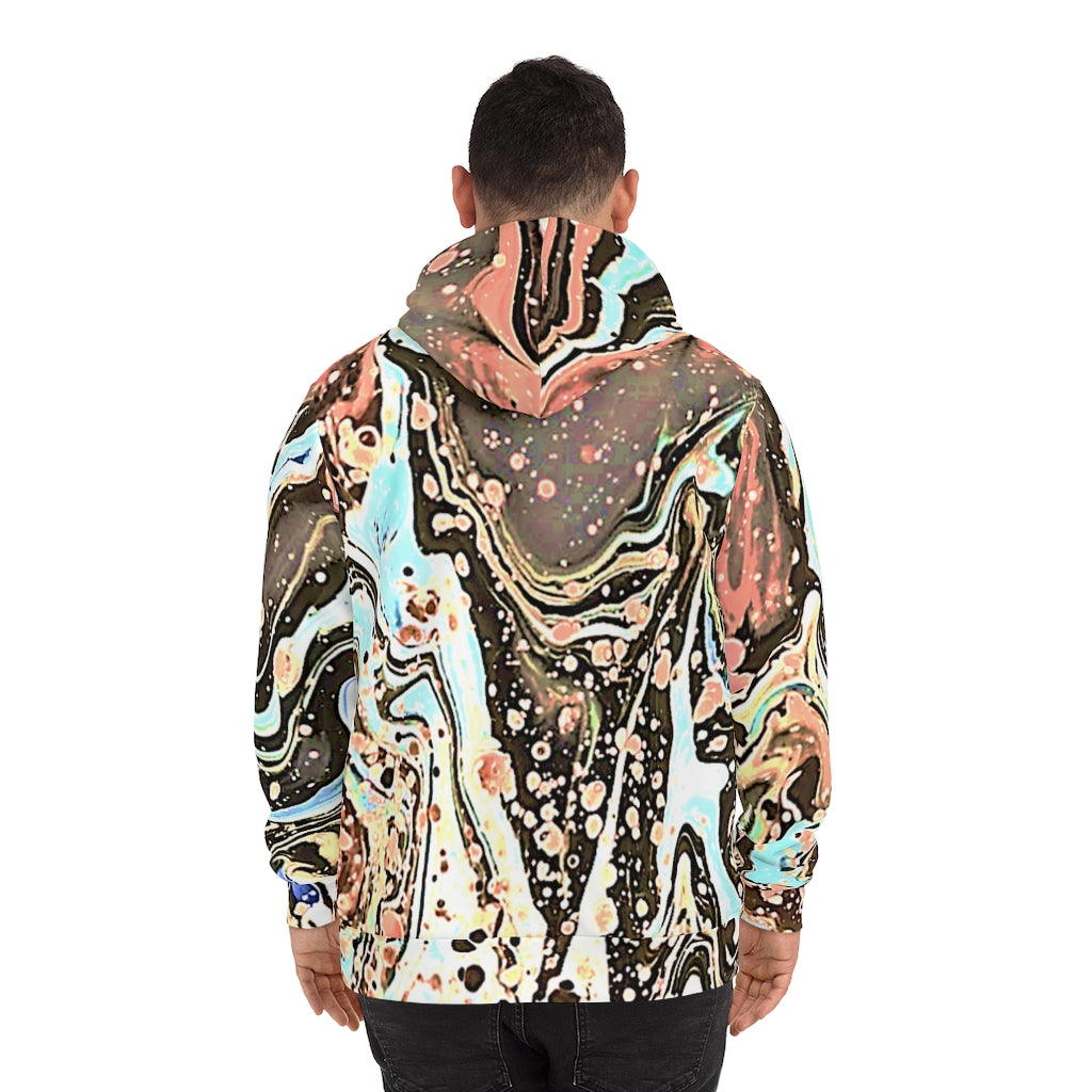 CDEJ Light Brown Marble AOP Fashion Hoodie