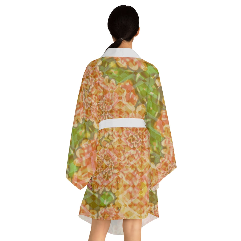 Floral Long Sleeve Kimono Robe