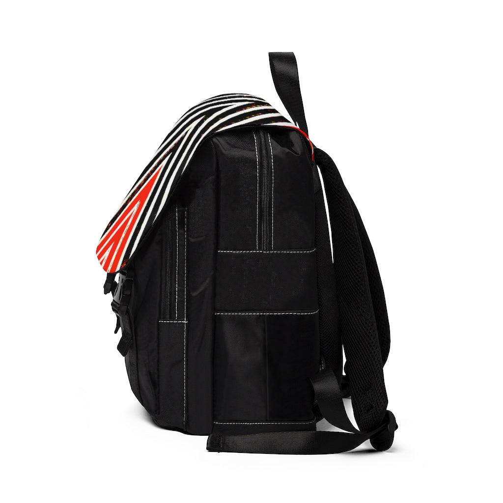 Special Stripped Unisex Casual Shoulder Backpack