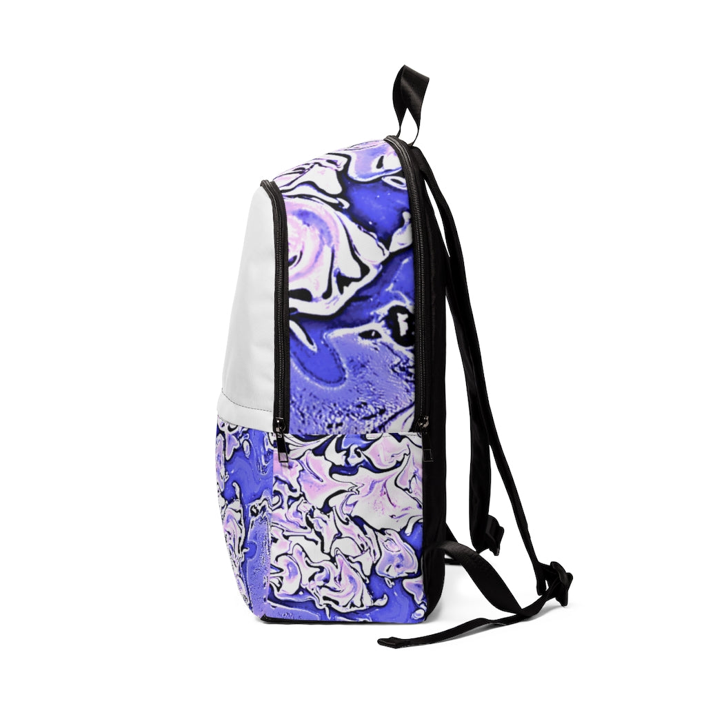 CDEJ Purple Marble Unisex Fabric Backpack