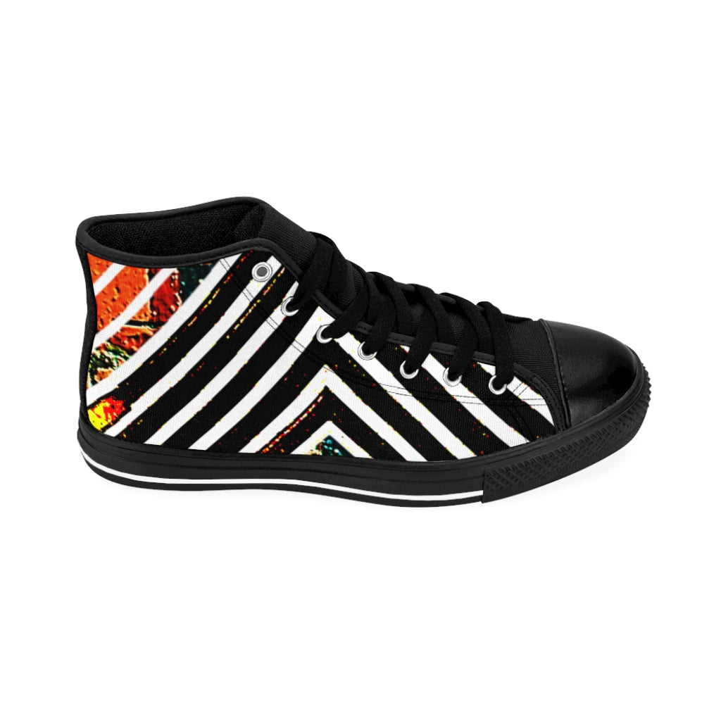 Multi-Stripped Men's High-top Sneakers