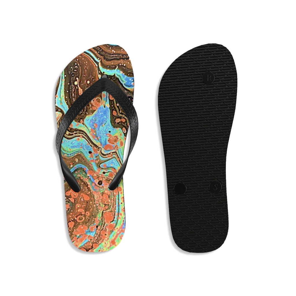 CDEJ Brown Unisex Flip-Flops