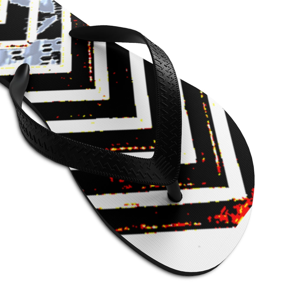 Stripped Unisex Flip-Flops