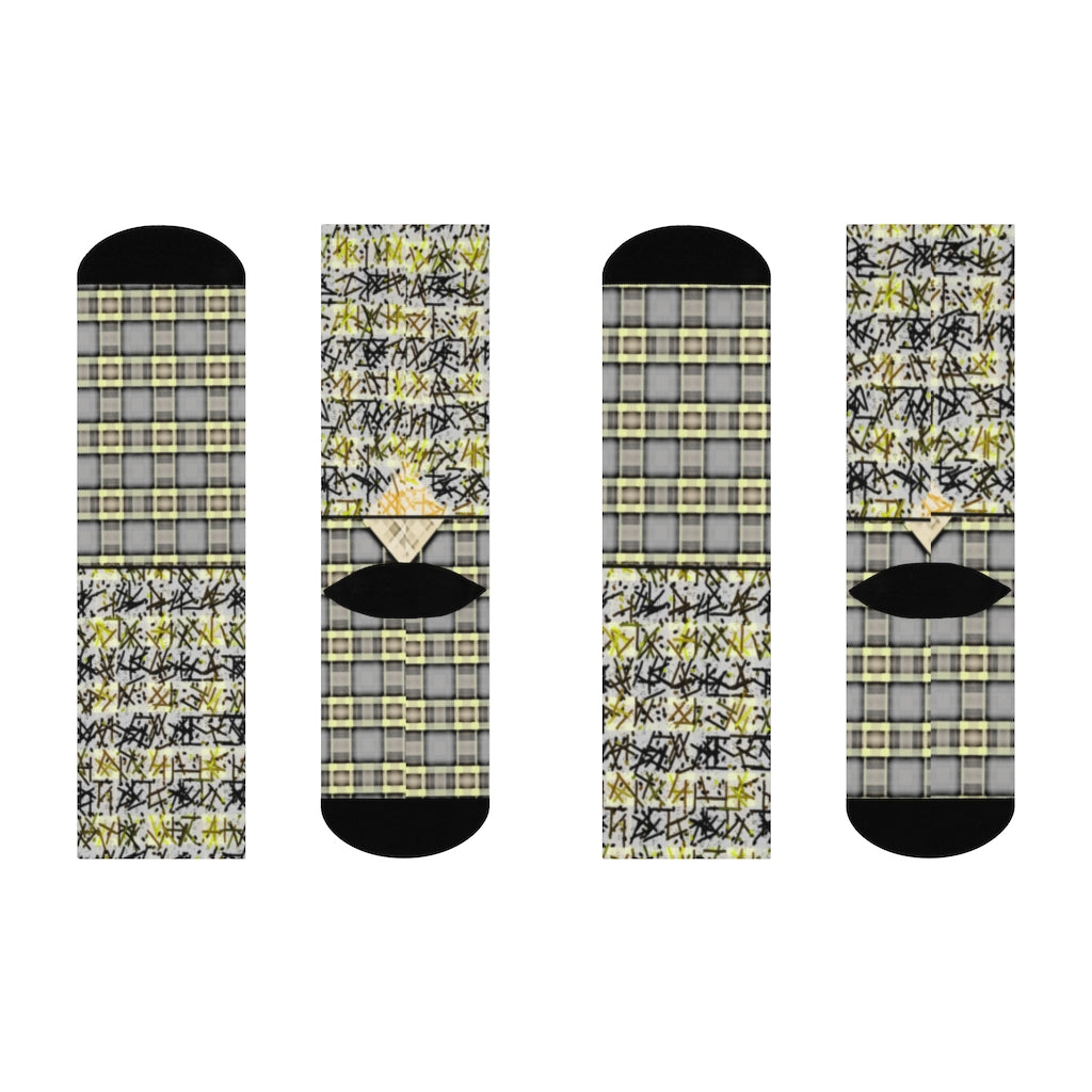 Patchwork DTG Crew Socks