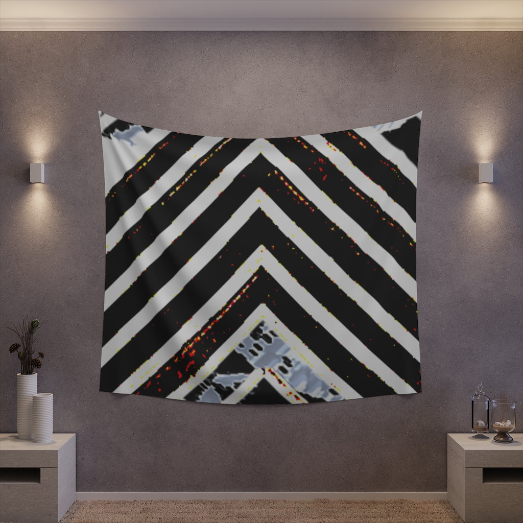 Stripped Printed Wall Tapestry