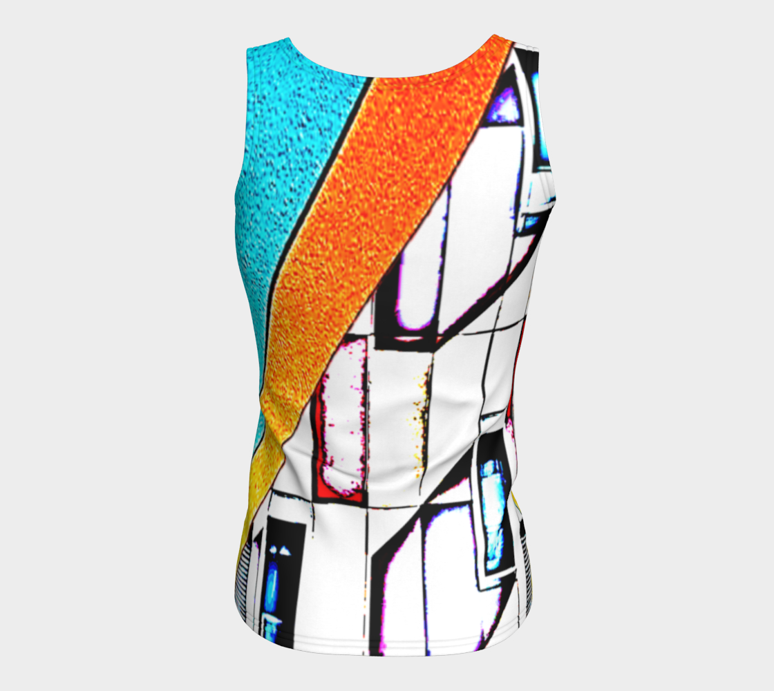 abstract fitted tank top