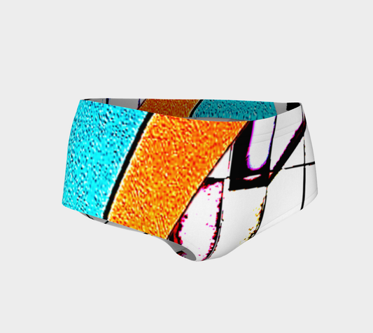 abstract mini shorts