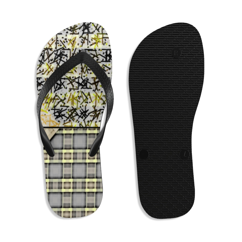 Patchwork Plad Unisex Flip-Flops