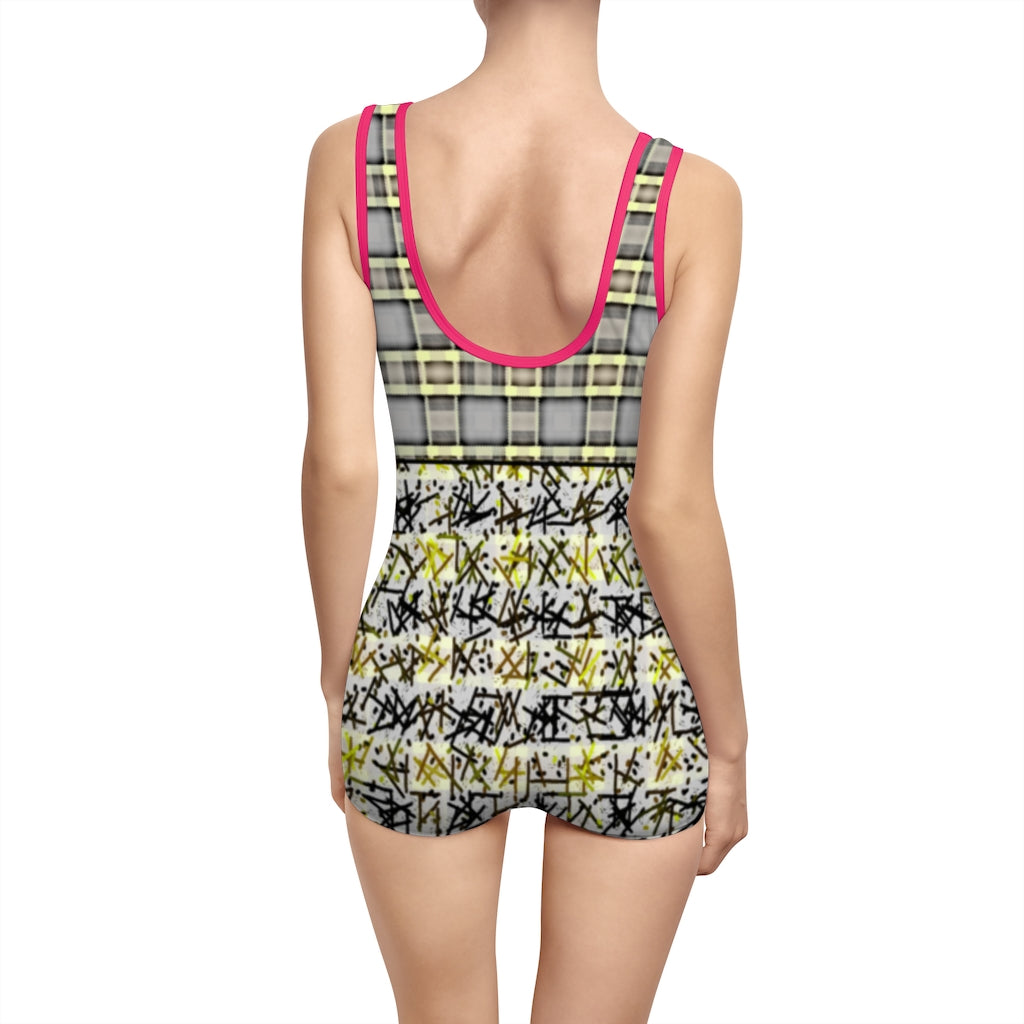 Patchwork Vintage Swimsuit