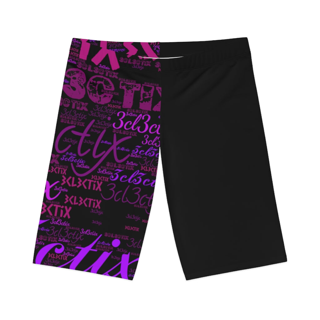 Black Branded Women's Bike Shorts