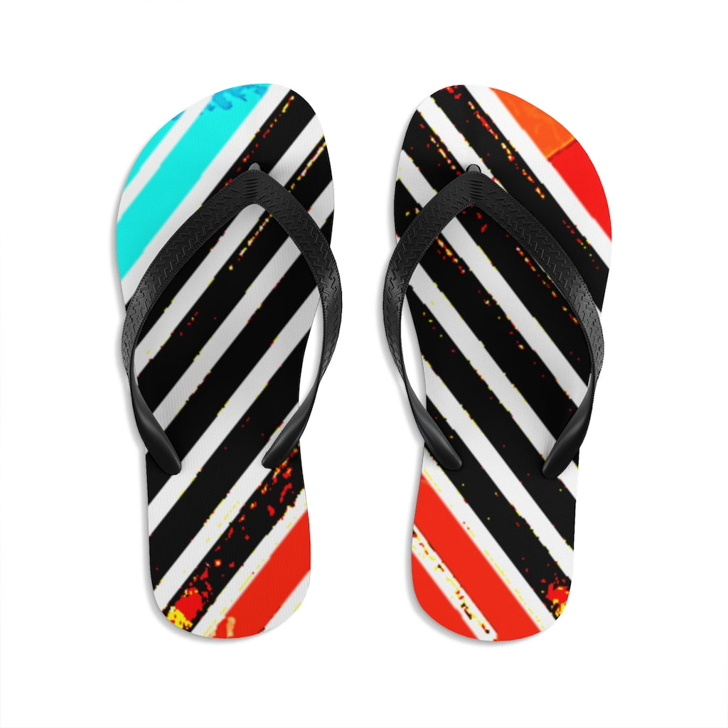 Special Stripped Unisex Flip-Flops