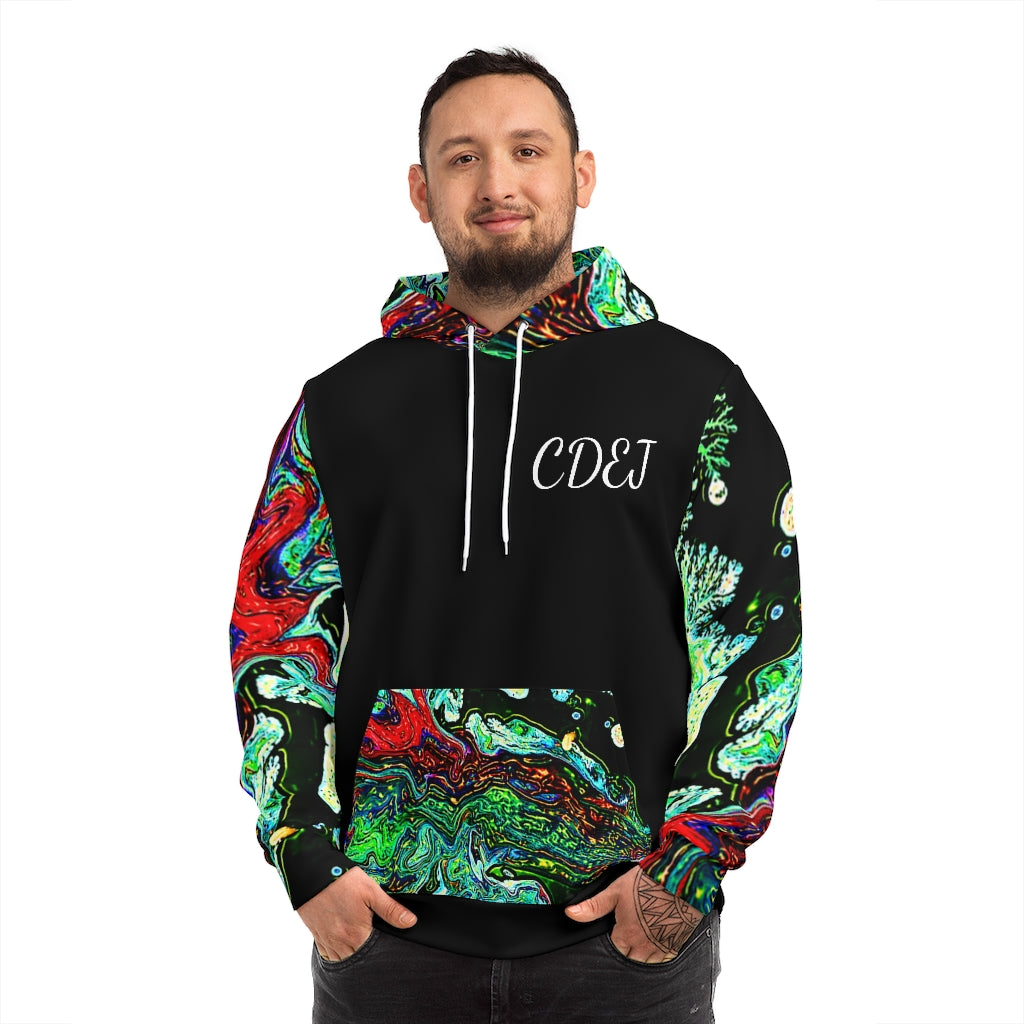 CDEJ Green Marble AOP Fashion Hoodie