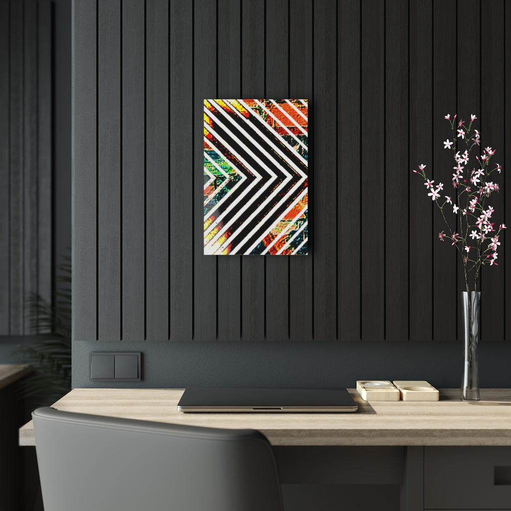 Multi-Colored Striped Acrylic Prints