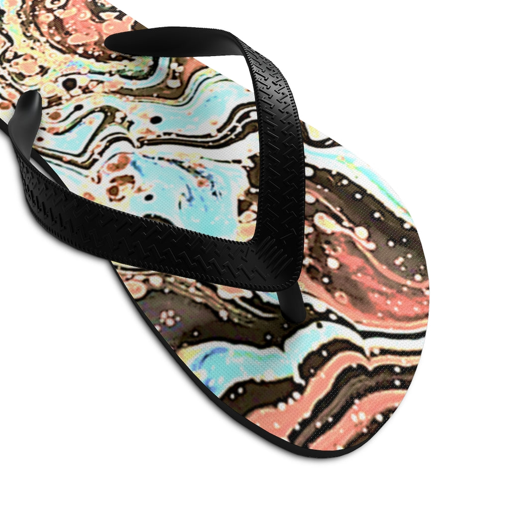 CDEJ Light Brown Unisex Flip-Flops