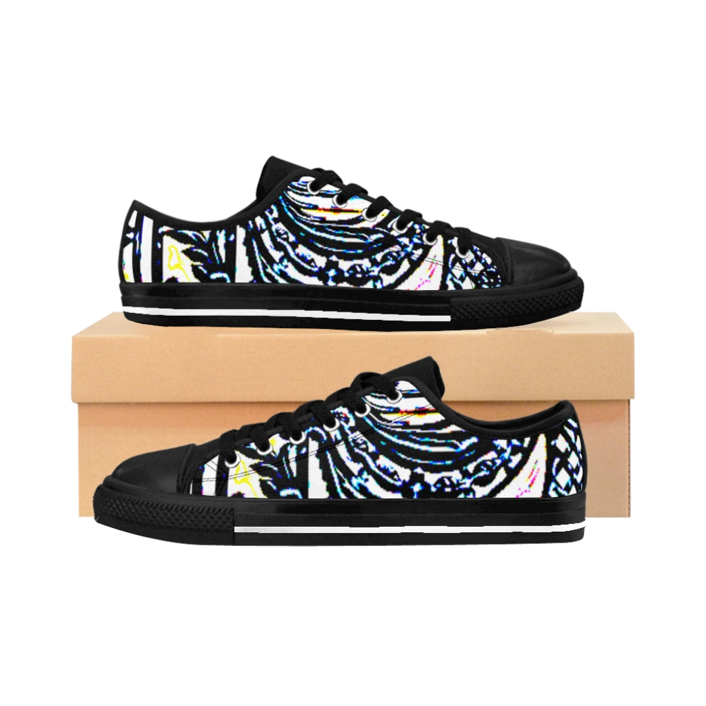 Faux Baroque Print Women's Sneakers