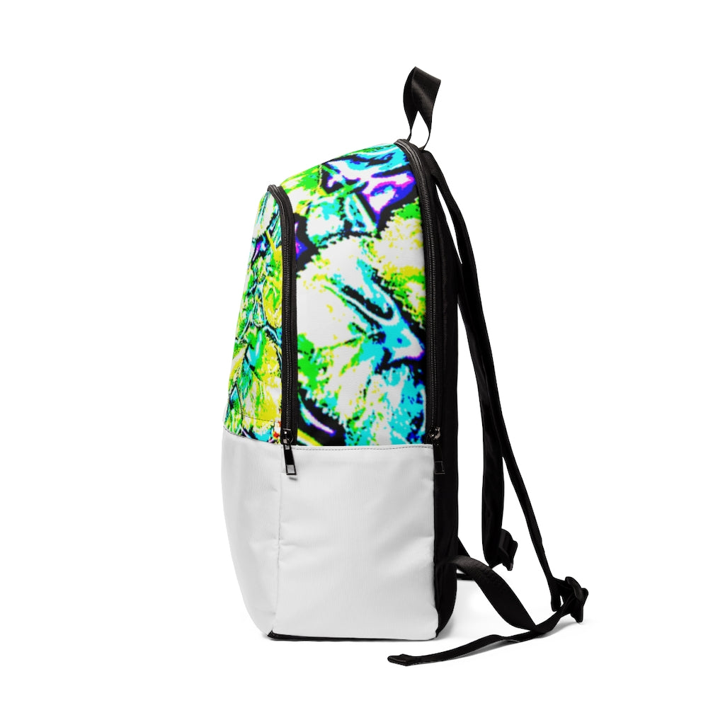 White Neon Unisex Fabric Backpack