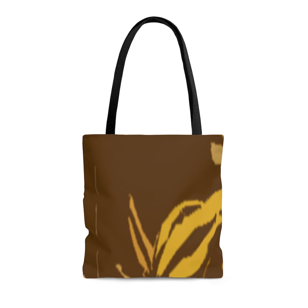 Brown AOP Tote Bag