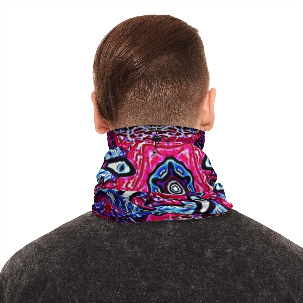 Multi-Colored Winter Neck Gaiter With Drawstring