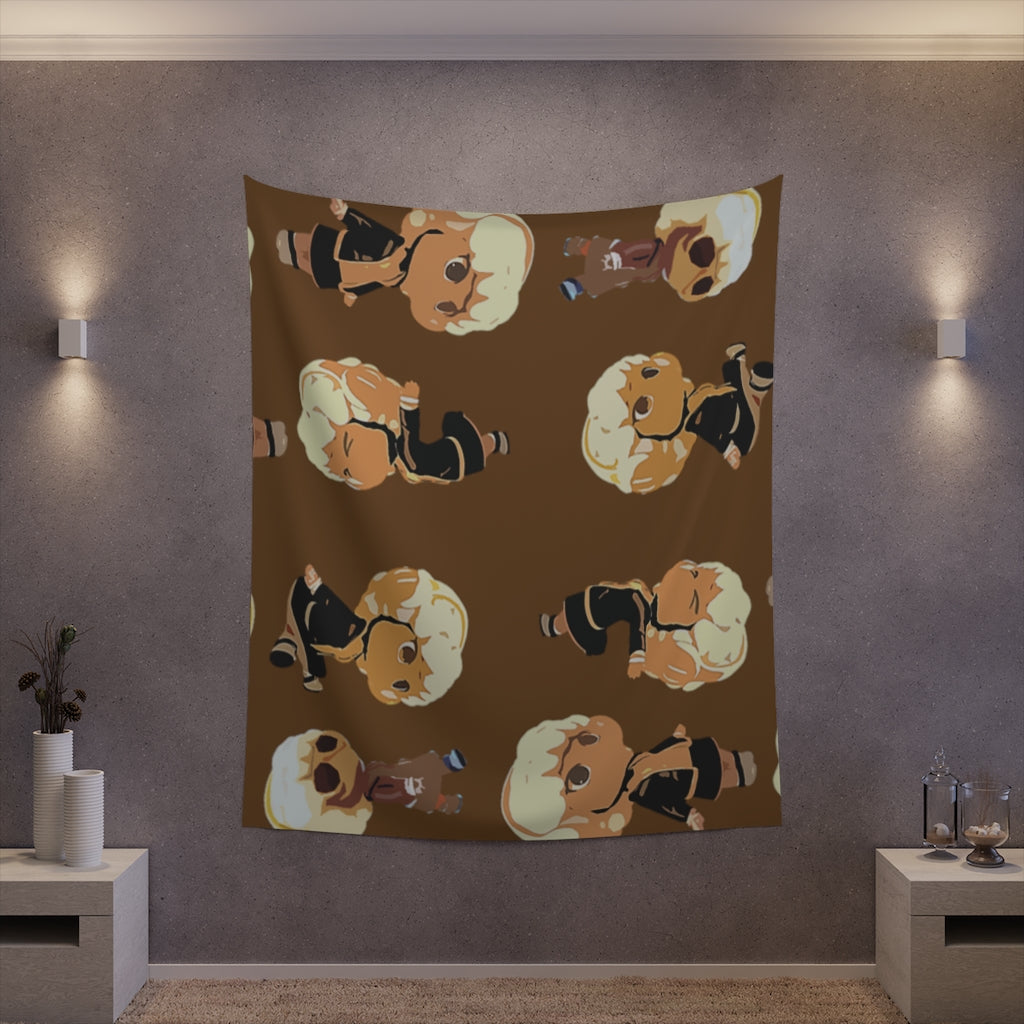 Brown Printed Wall Tapestry