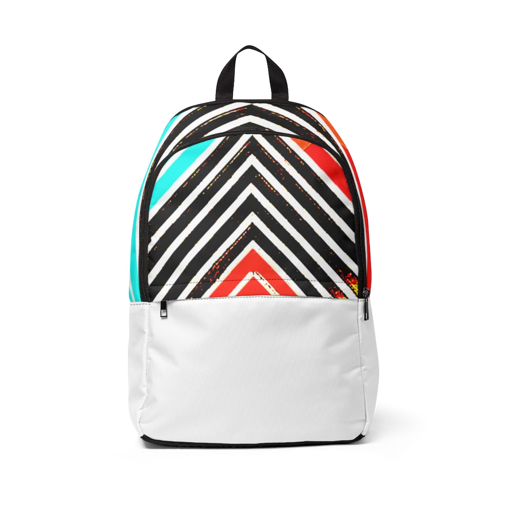 Special Stripped Unisex Fabric Backpack