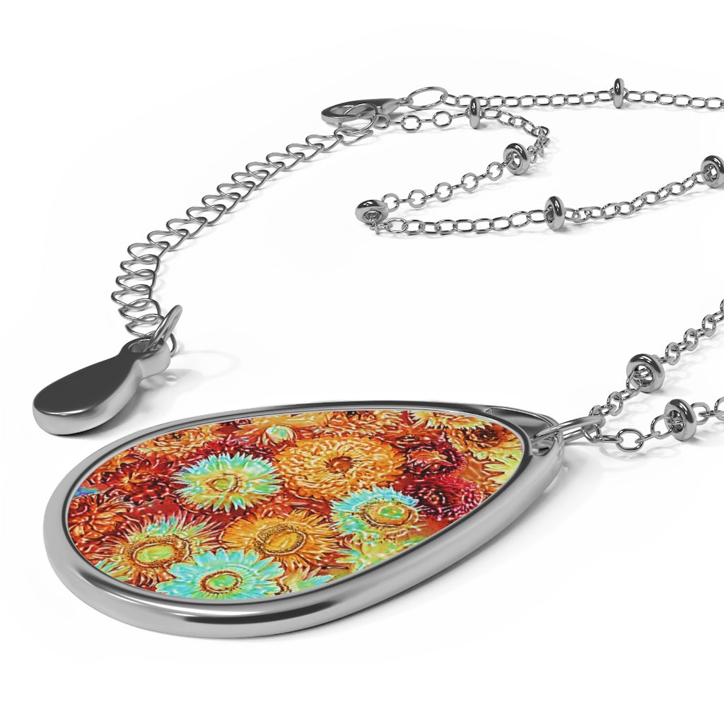 Floral Oval Necklace