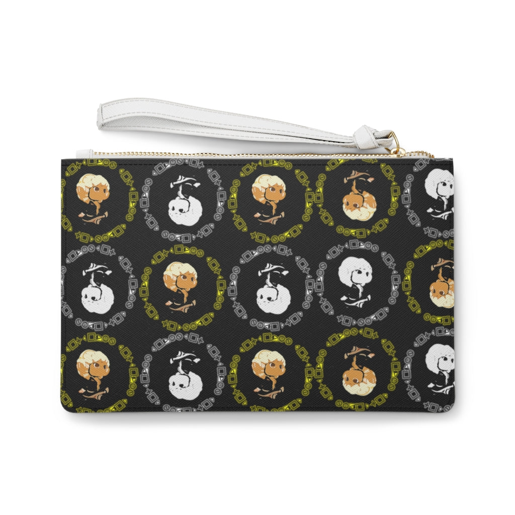 Branded Pattern Clutch Bag