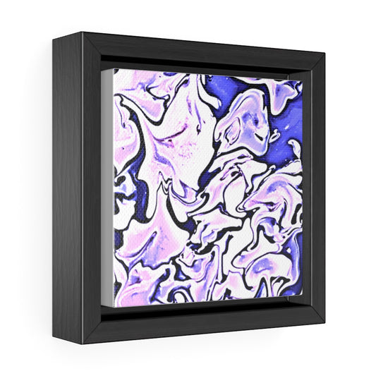 CDEJ Purple Marble Gallery Canvas Wraps, Square Frame