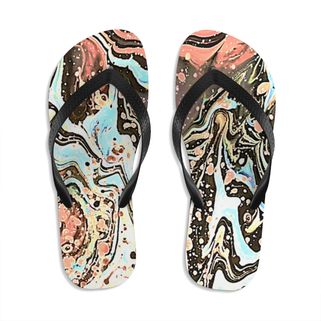 CDEJ Light Brown Unisex Flip-Flops