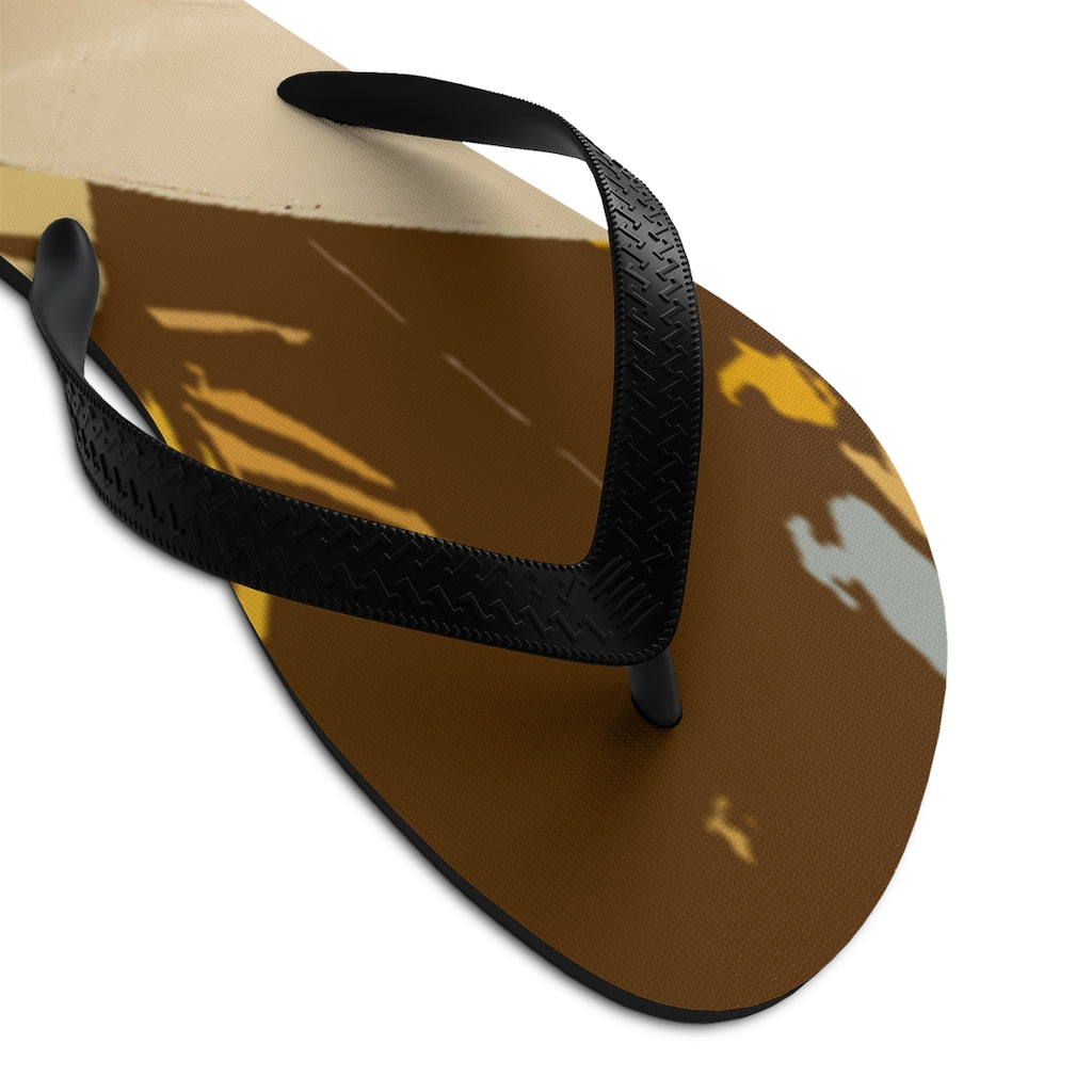 Brown Unisex Flip-Flops