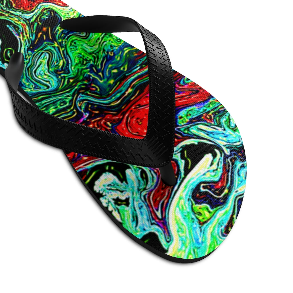 CDEJ Green Unisex Flip-Flops