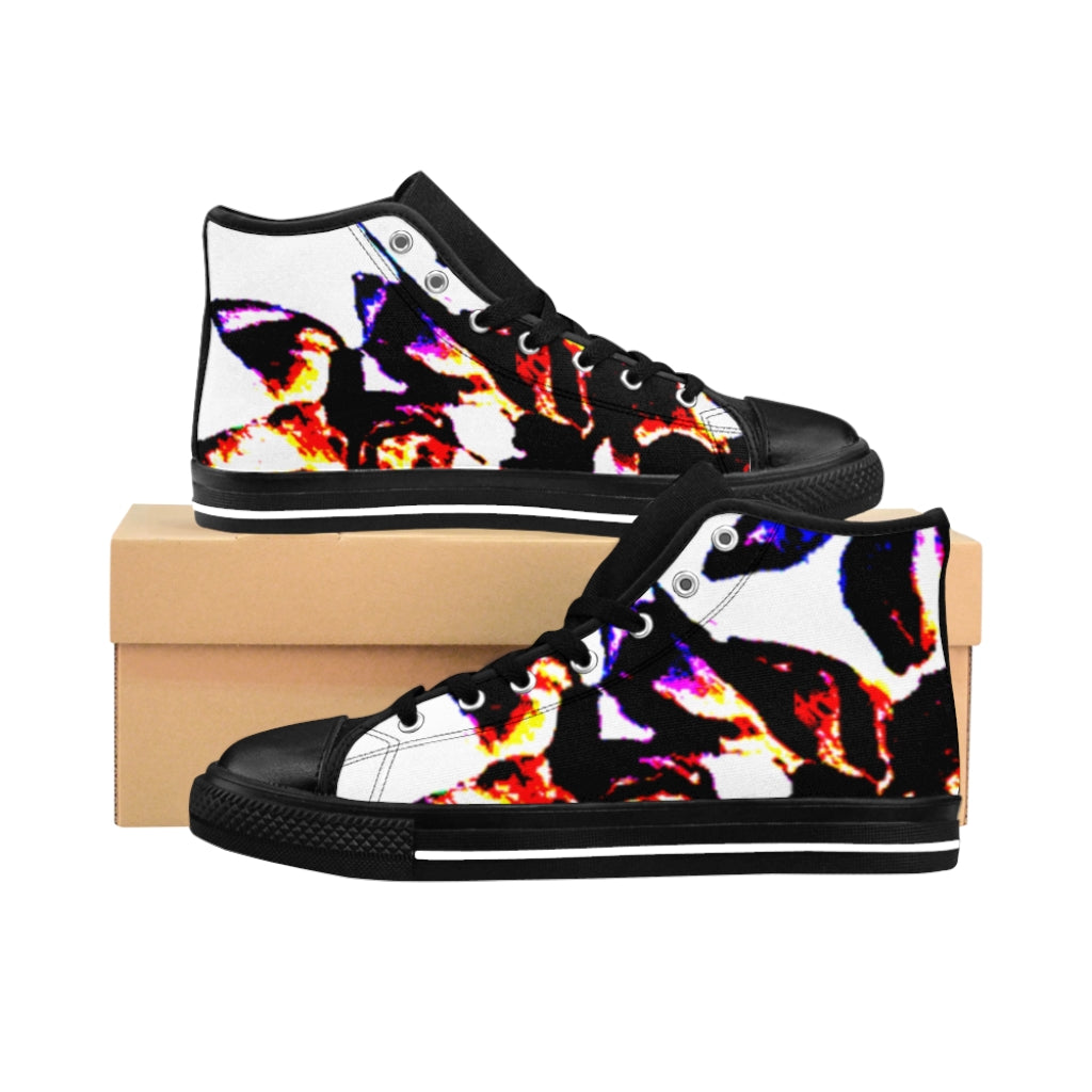 Floral Men's High-top Sneakers