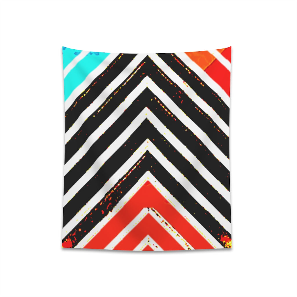 Abstract Stripped Printed Wall Tapestry