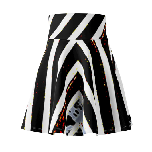 Stripped Women's Skater Skirt