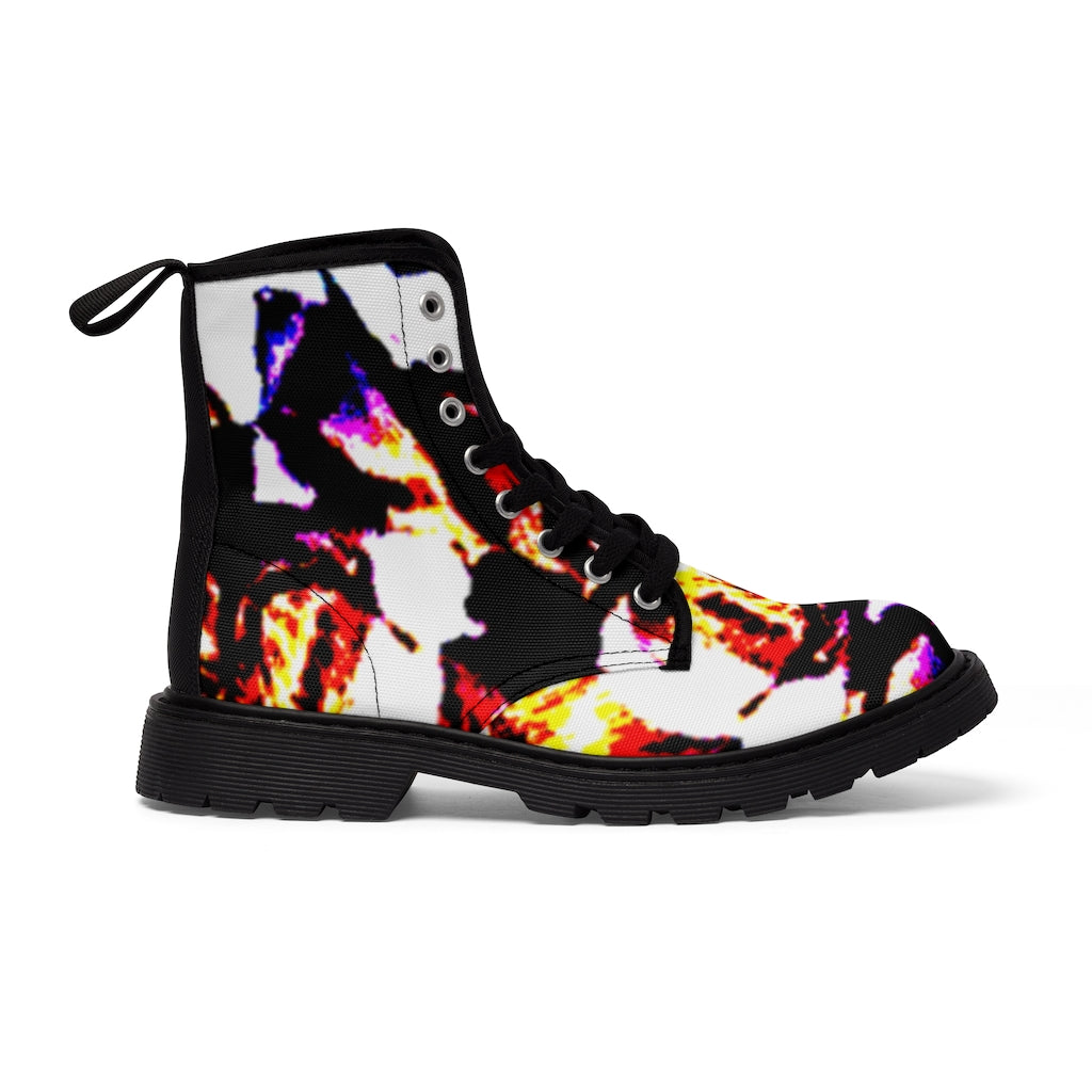 Floral Men's Canvas Boots