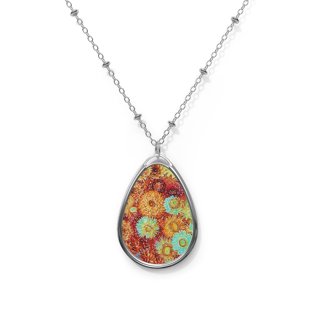 Floral Oval Necklace