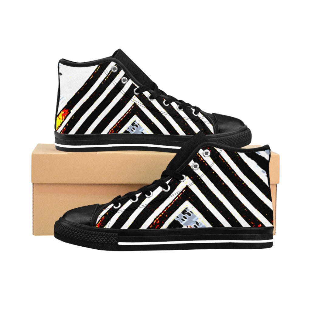 Stipped Women's High-top Sneakers