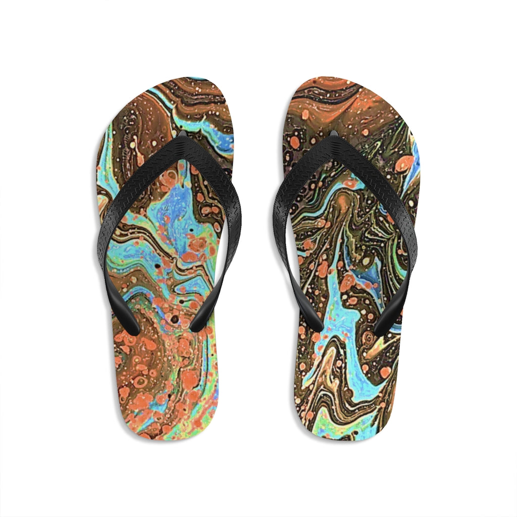 CDEJ Brown Unisex Flip-Flops