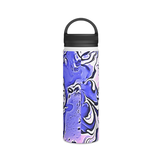 CDEJ Purple Marble Stainless Steel Water Bottle, Handle Lid