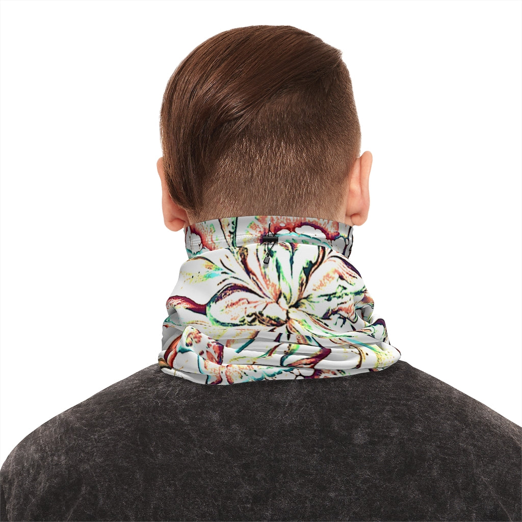 Psycho Print Winter Neck Gaiter With Drawstring