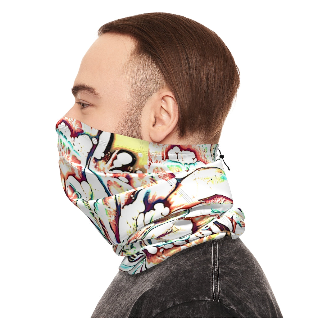 Psycho Print Winter Neck Gaiter With Drawstring