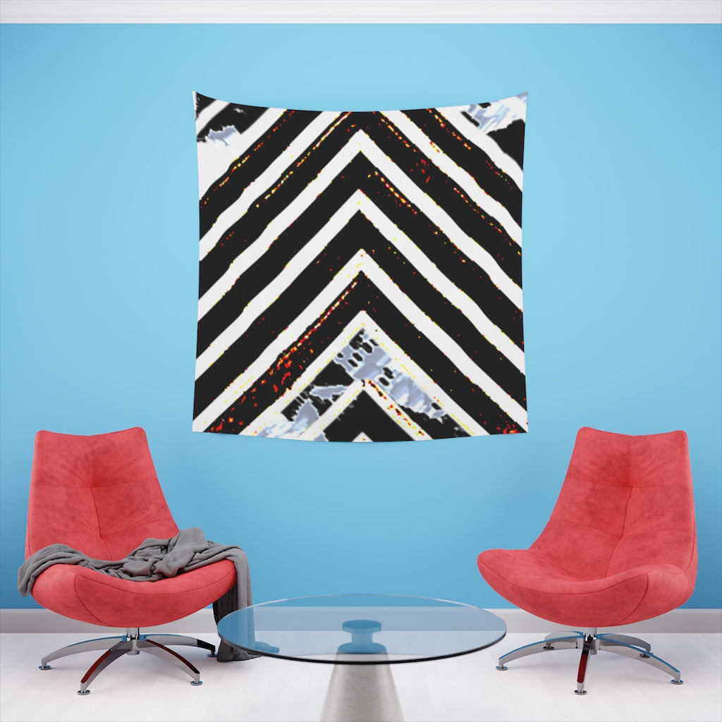 Stripped Printed Wall Tapestry