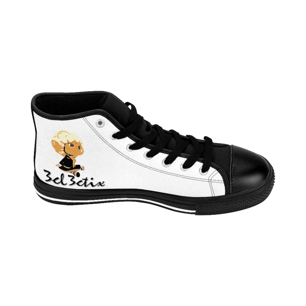 Branded Plad Men's High-top Sneakers