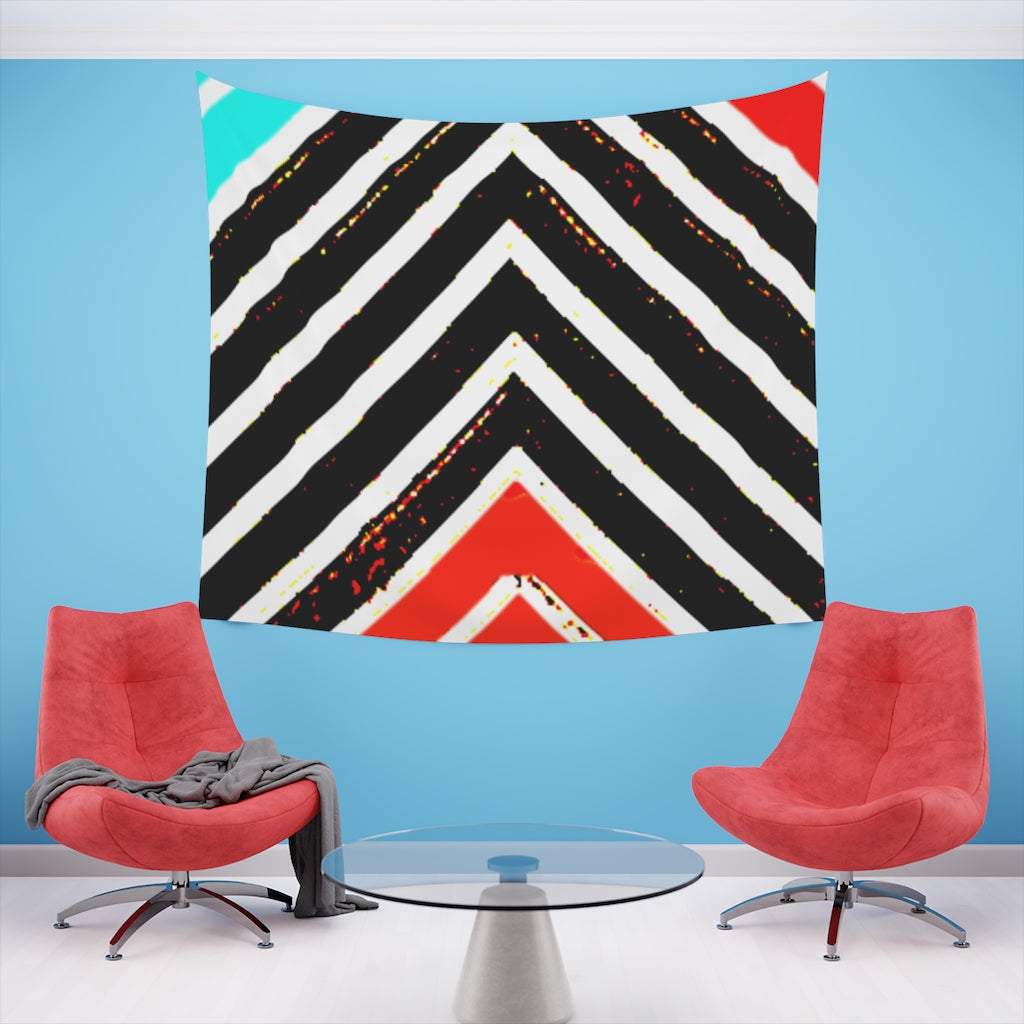 Abstract Stripped Printed Wall Tapestry