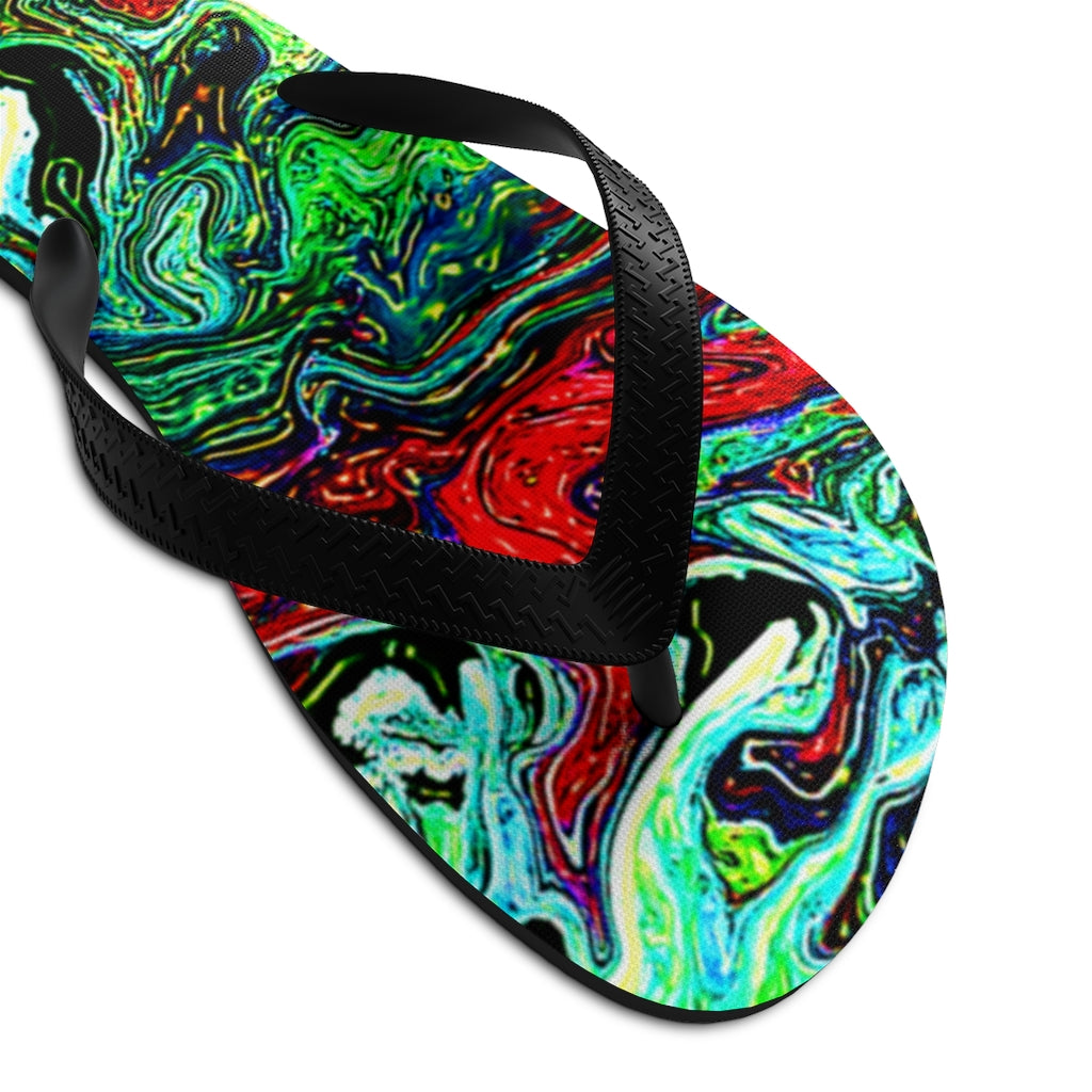 CDEJ Green Unisex Flip-Flops