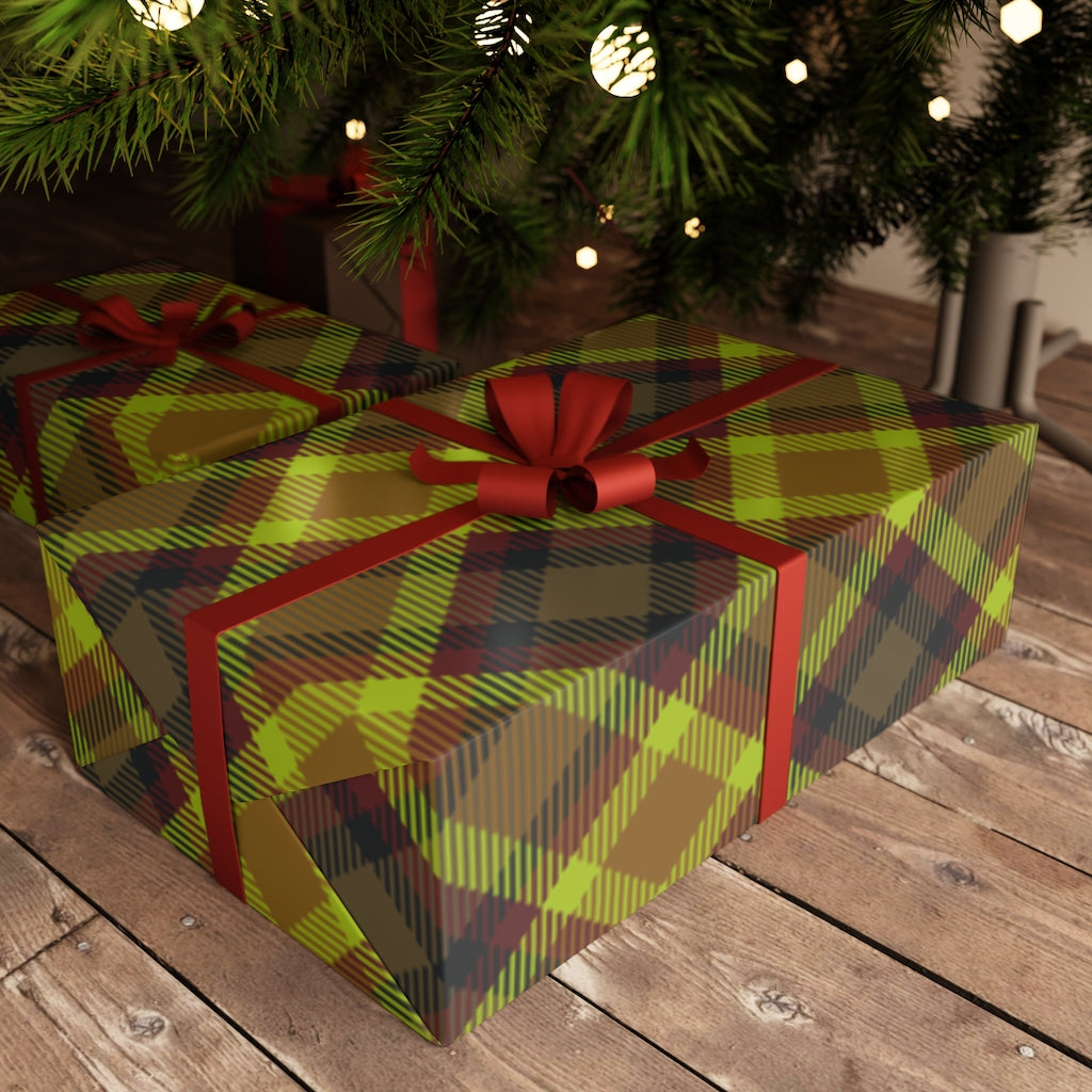 Plaid Gift Wrapping Paper Sheets, 1pcs