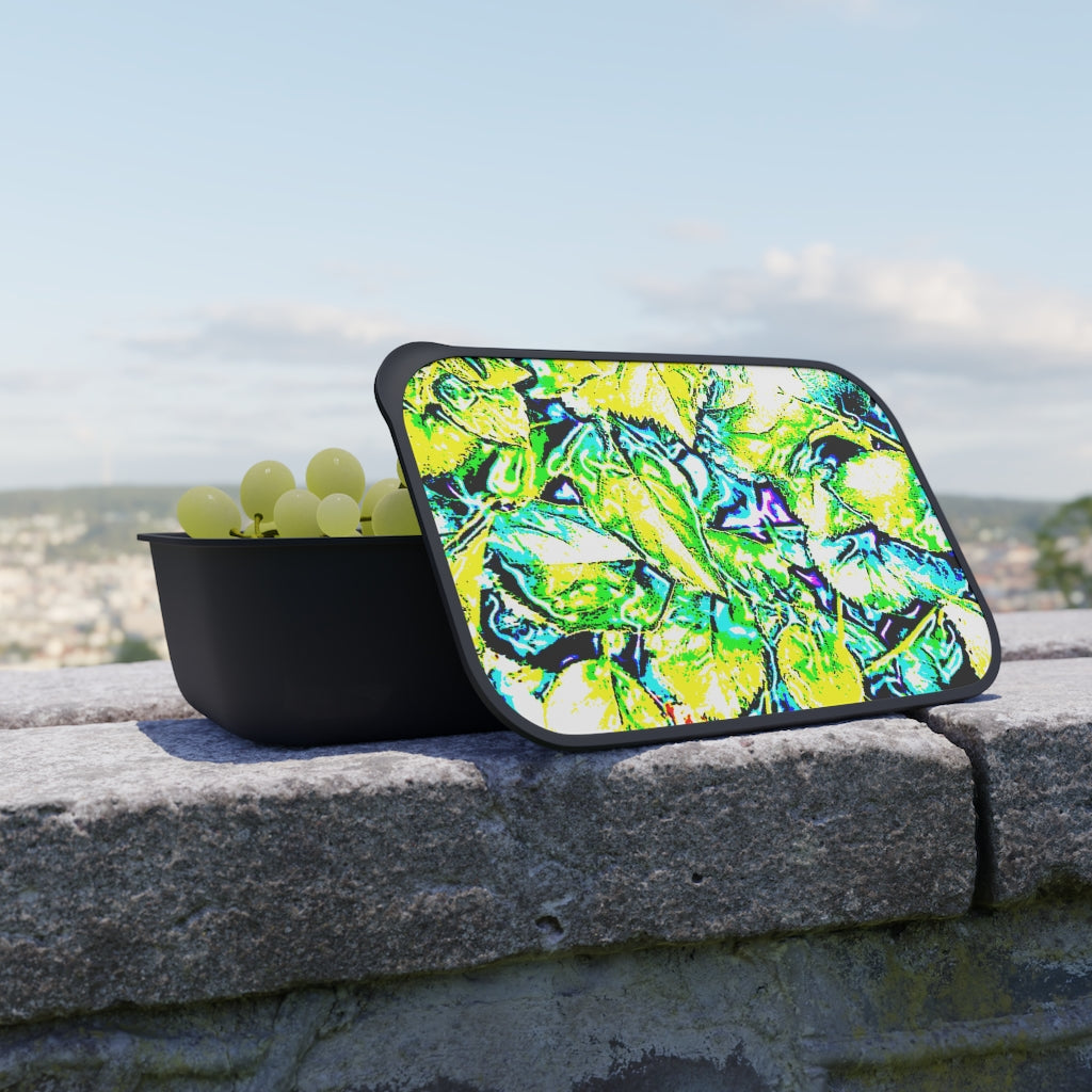 Neon PLA Bento Box with Band and Utensils