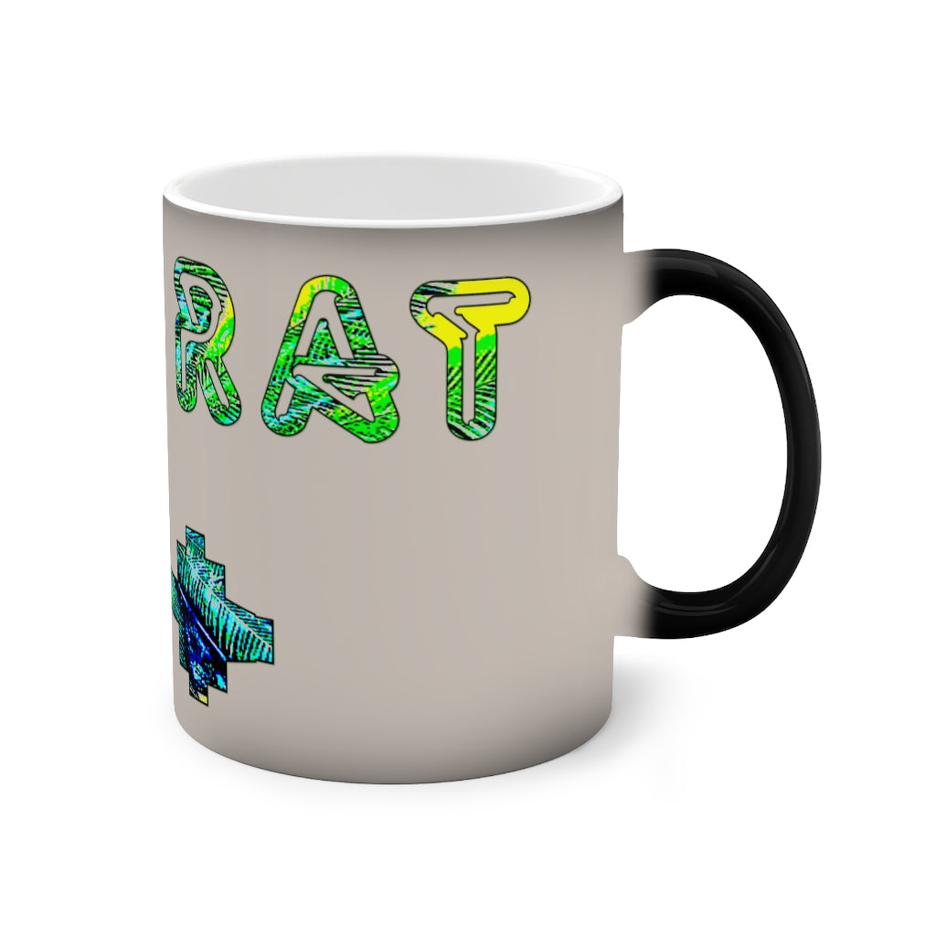 Graphic "Gym Rat" Color-Changing Mug, 11oz